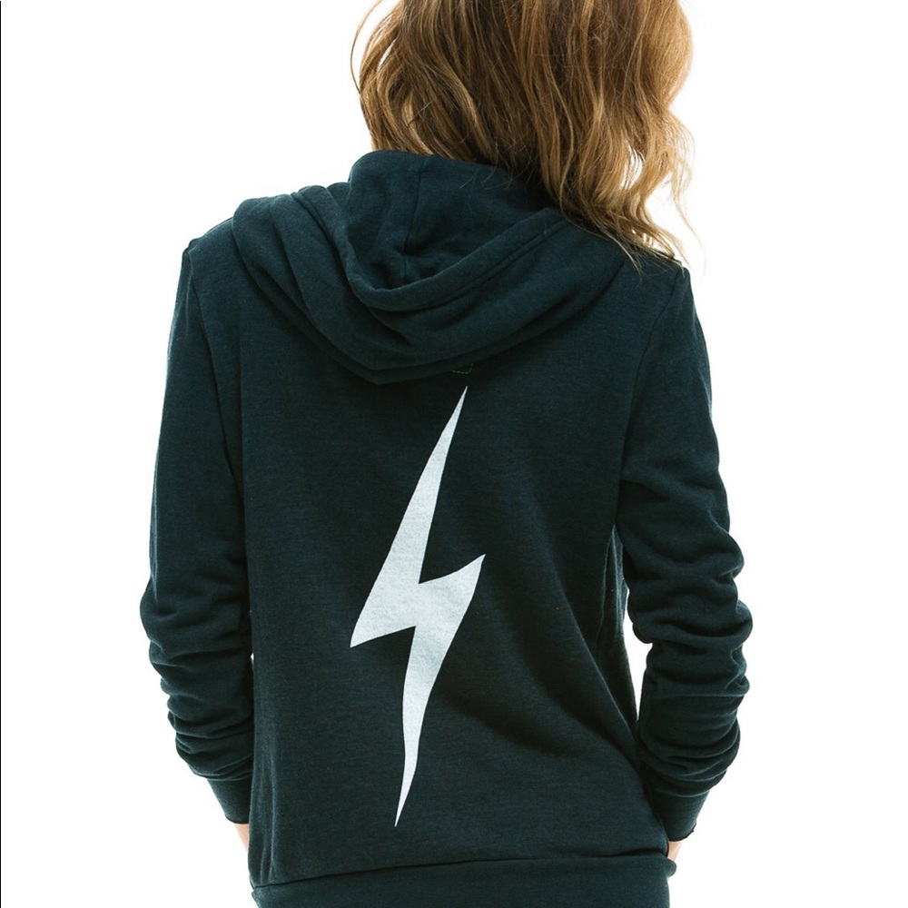 Aviator Nation Zip Up Bolt Hoodie